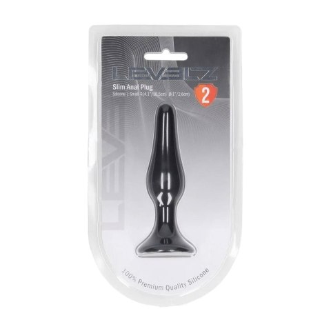 Slim Silicone Anal Plug - S - Black Levelz