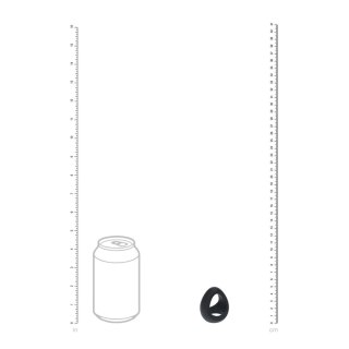 Soft Tri O Silicone Cockring - Black Levelz