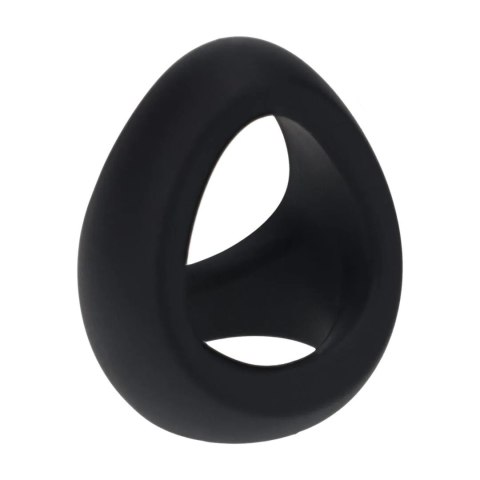 Soft Tri O Silicone Cockring - Black Levelz