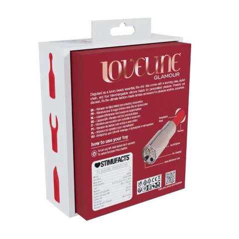 Sparkle - Lipstick Vibrator with 4 Attachments - Iridescent Loveline