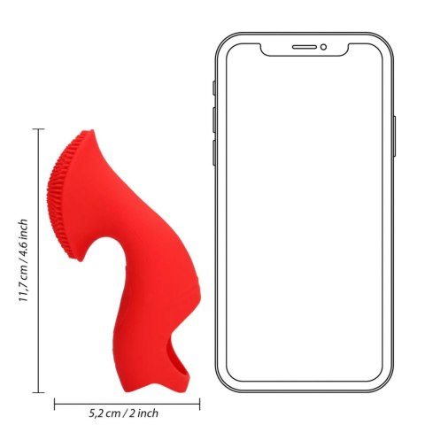 Textured Finger Vibrator - Sunrise Red Loveline