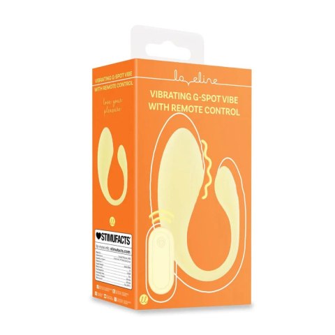 Vibrating G-Spot Vibe with Remote Control - Yellow Loveline
