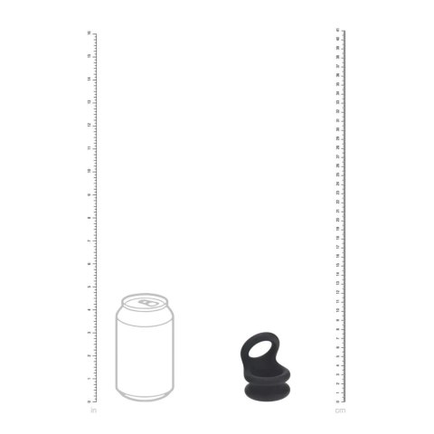 Wide Double O Silicone Cockring - M - Black Levelz