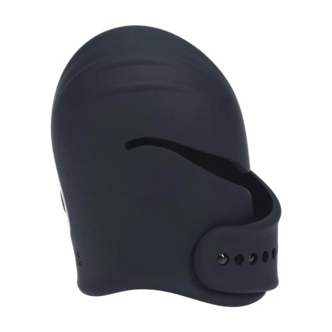 Adjustable Vibrating Silicone Penis Head Stimulator - Black Levelz