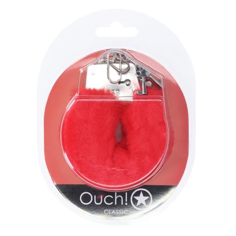 Classic Fluffy Handcuffs - Red Ouch!