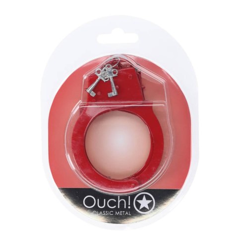 Classic Metal Handcuffs - Red Ouch!