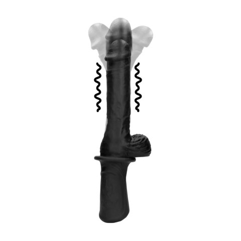 Hand Held Liquid Silicone Vibrating and Thrusting Sex Machine - Black Ouch!