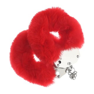Heavy-duty Fluffy Handcuffs - Red Ouch!