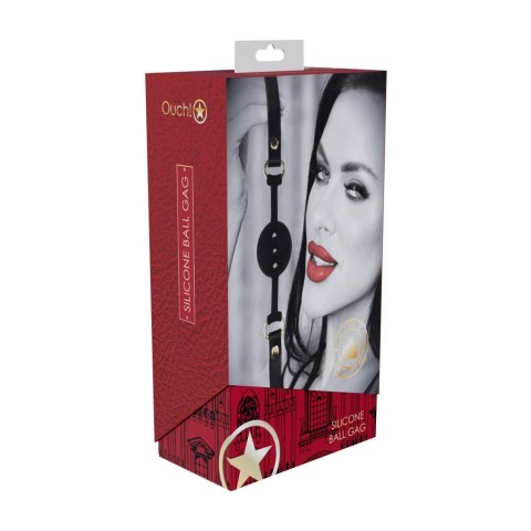 Milan Collection - Silicone Ball Gag - Black/Red Ouch!