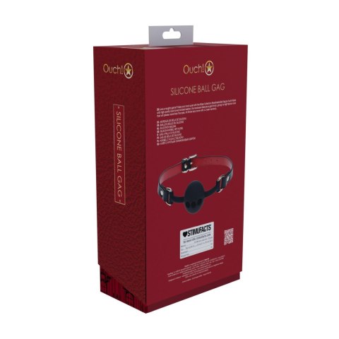 Milan Collection - Silicone Ball Gag - Black/Red Ouch!