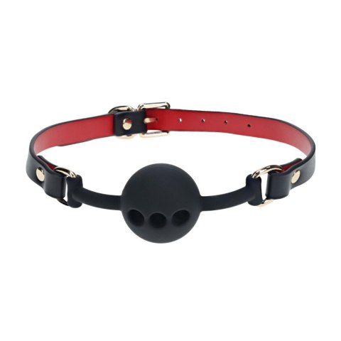 Milan Collection - Silicone Ball Gag - Black/Red Ouch!