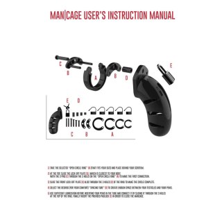 Model 13 Chastity Cock Cage Black - 6,5 cm ManCage