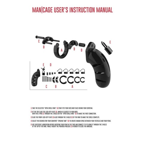 Model 13 Chastity Cock Cage Black - 6,5 cm ManCage