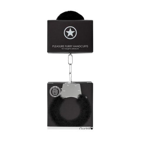 Pleasure Handcuffs Furry Black Ouch!