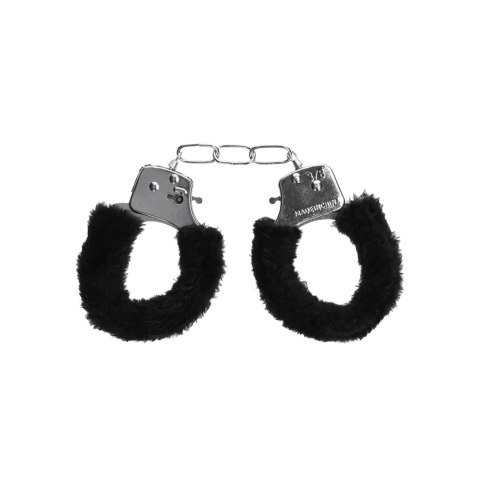 Pleasure Handcuffs Furry Black Ouch!