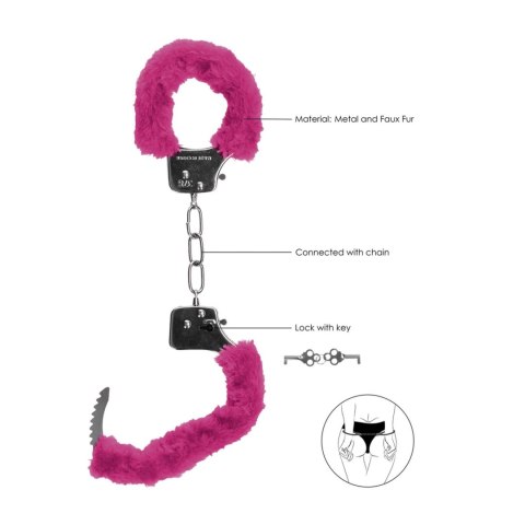 Pleasure Handcuffs Furry Pink Ouch!