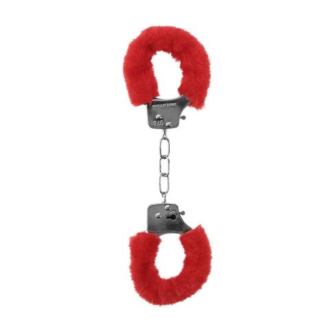 Pleasure Handcuffs Furry Red Ouch!