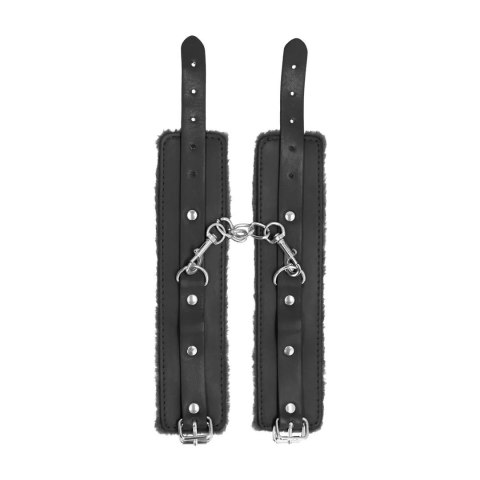 Plush Leather Handcuffs Ouch!