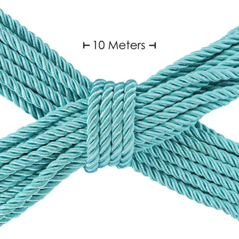 Polyester Bondage Rope - 32.8 ft / 10 m - Blue Ouch!