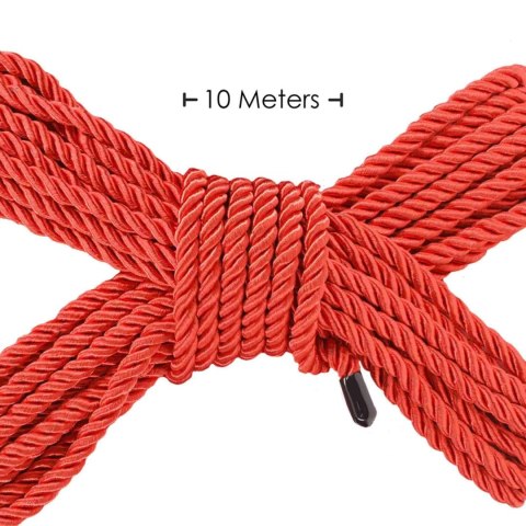Polyester Bondage Rope - 32.8 ft / 10 m - Red Ouch!