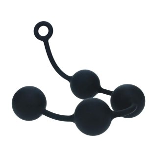 Silicone Round Anal Balls - XXL - 60mm - Black Levelz