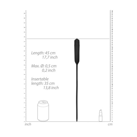 Silicone Vibrating Bullet Plug Extra Long Ouch!
