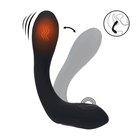 Vibrating Heating Bendable Tapping Silicone Prostate Stimulator - Black Levelz by Shots