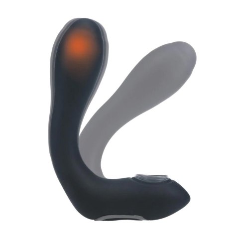 Vibrating Heating Bendable Tapping Silicone Prostate Stimulator - Black Levelz by Shots