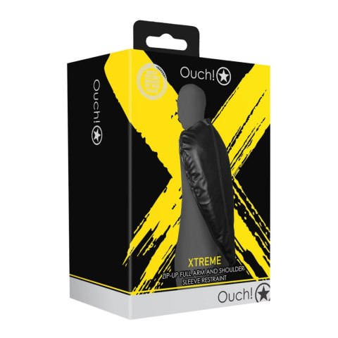 Zip-Up Full Arm and Shoulder Sleeve Restraint - Black Ouch!